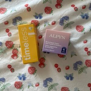 New timeless serum and Alpyn repair cream